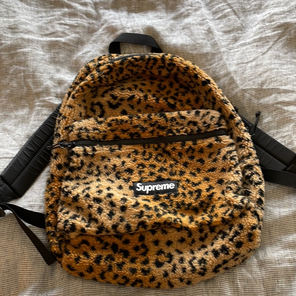 Supreme leopard backpack